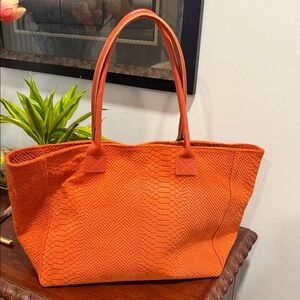On sale today!
Vibrant Orange Textured Tote Bag